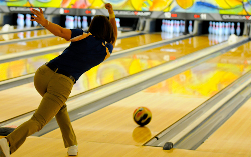 Relax and destress after work by going bowling